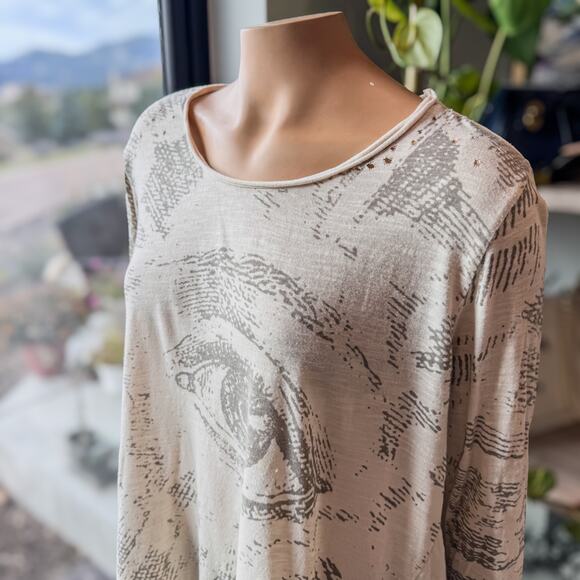 Magnolia Pearl All Seeing Eye Dylan Tee Oversized Long Sleeve, One Size Fits All - Picture 13 of 13
